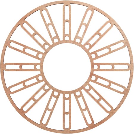 Ekena Millwork Hale Wood Fretwork Pierced Ceiling Medallion, Cherry, 18"OD x 6 1/2"ID x 3/8"T CMWP18X18X0375HHCH